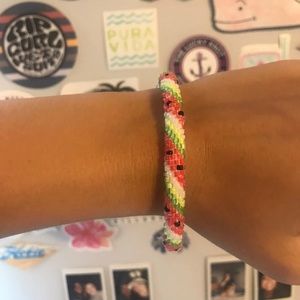 Watermelon beaded bracelet